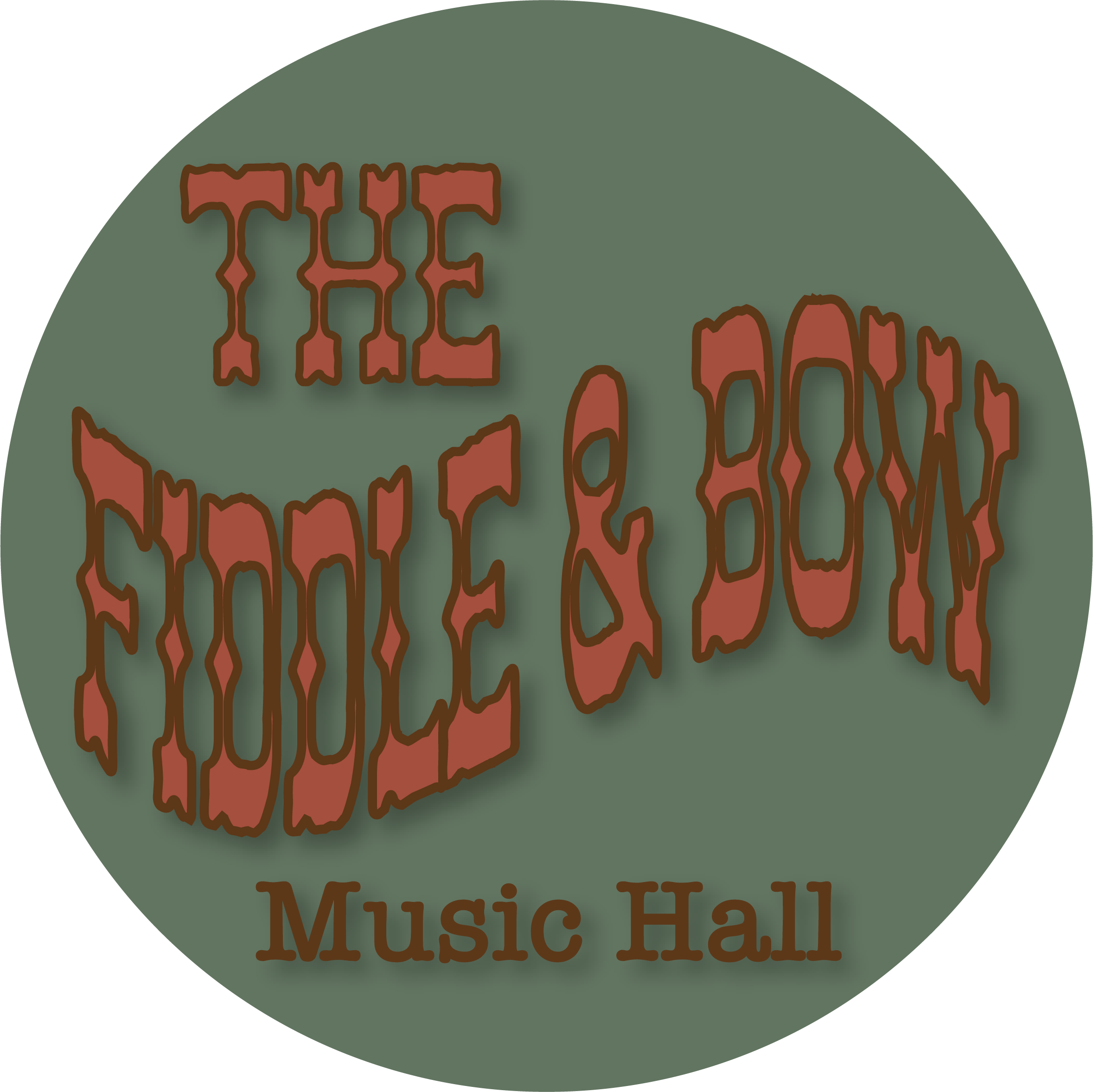 circle with word The Fiddle and Bow Music Hall